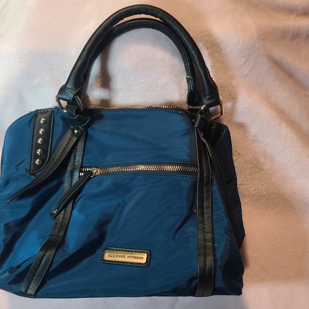 Adrienne Vittadini Navy and Black Shoulder Bag